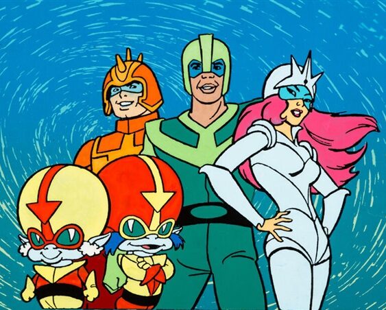 hanna barbera studios teen force kid comet moleculad elektra glax and plutem color model cel setup with matching e1708115574840 Pershing Gallery