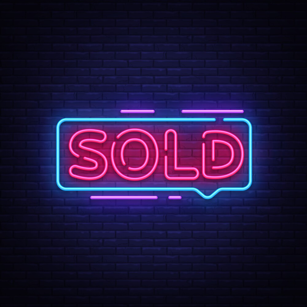 sold neon text neon sign design vector 23933257 Pershing Gallery